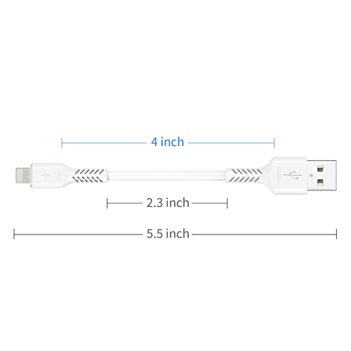4 Inches Iphone Charger Cord Short, 5Pack Small Usb A To Lightning Cable Fast Charging Compatible With Apple Iphone 13 12 11 Pro Max Xs X 8 Plus Se2, Ipad Air/Mini, Portable Charger #TOP5