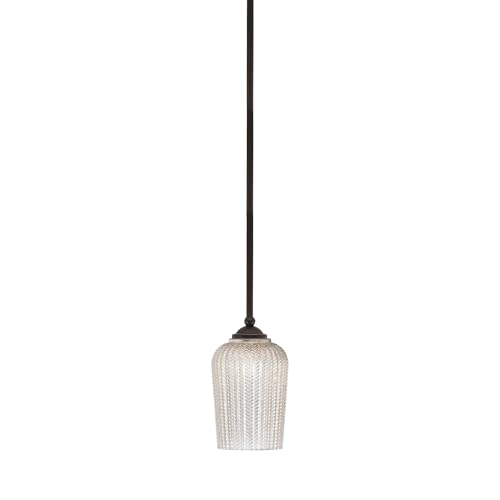 Toltec Zilo 5in 1-Light Mini Pendant Dark Granite Silver