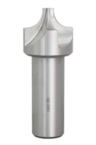 Image of Accusize Industrial Tools Hss Corner Rounding End Mill, 1 /2'' Radius, 1'' Shank Dia, 1-1 /2'' Largest Dia, Oal 4-1 /8'', 1011-1201 | H.S.S. Corner Rounding End Mill, 1 inch Shank, 1-1 /2 inch Largest Dia, Overall Length 4-1 /8 inch