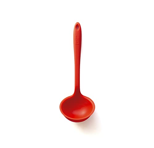 GIR: Get It Right Premium Silicone Ladle Serving Spoon - Non-stick Heat Resistant Seamless Kitchen Ladle for Soups, Stews, Dressings, and More - Ultimate, Red