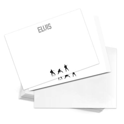 Image of Desert Cactus Elvis Presley 10 Pack Notecards Stationery Cardstock Includes Envelopes Memo Party Thank You (Notecard Design C)