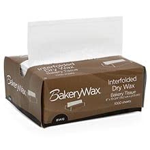 1000ea - 8 X 10-3/4 White Interfolded Dry Wax Bakery Tissue