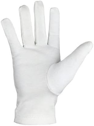 RAOB Red Blue Machine Embroidery White Cotton Gloves