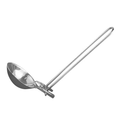 Folding Soup Ladle Portable Stainless Steel for Camping and Outdoor Cooking