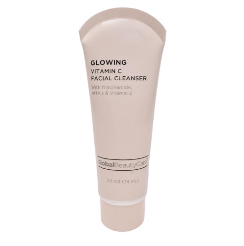 Global Beauty Care Glowing Vitamin C - Facial Cleanser with Niacinamide, AHA & Vitamin E 2fl oz 60ml
