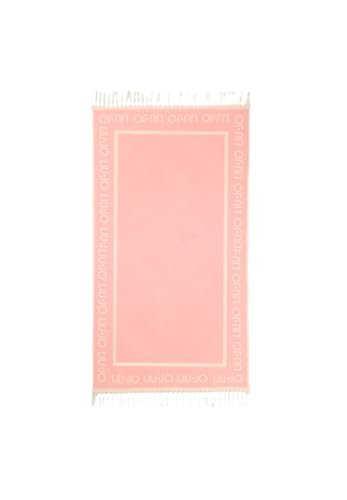  Liu Jo Telo Mare in Cotone, Logo Jacquard, Rosa Flamingo