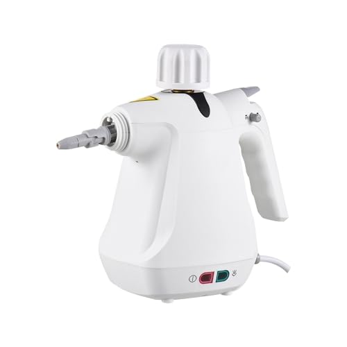 家庭用ハンドヘルドスチームクリーナー 1000 ワット、10 個のアクセサリースチーマー付き高温加圧スチーム洗浄機 車、カーテン