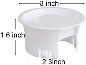 4 Pieces Glass Water Pitcher Lid Replacement Cap Stoppers for Jug Bistro, White