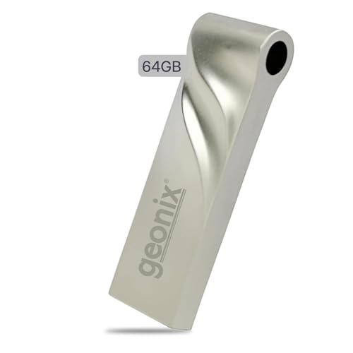 Image of Geonix 64 GB 3.2 Pendrive, Lightweight, Keyring Design, 5 Years Warranty (Grey)