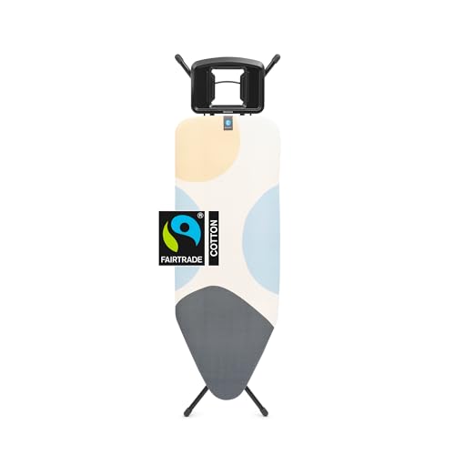 Brabantia Planche à repasser taille C (124,5 x 45,7 cm), 7 options de hauteur, support de fer à vapeur solide (bulles à ressort), pieds antidérapants,...