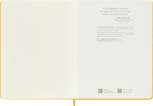 Carnet Moleskine Classic papier ligné grand format XL jaune orangé