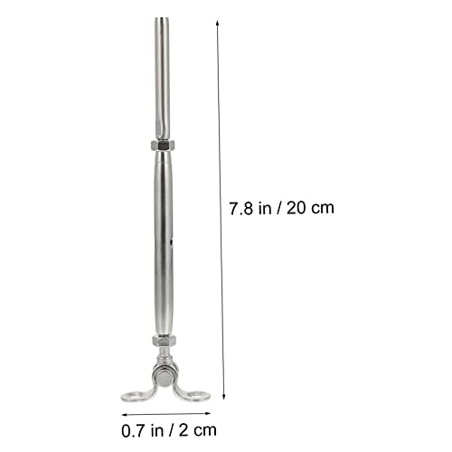 Kit de tensores para cables de barandilla KALLORY de acero inoxidable para poste de madera y escaleras, resistente para líneas de cable en terrazas miniatura 2