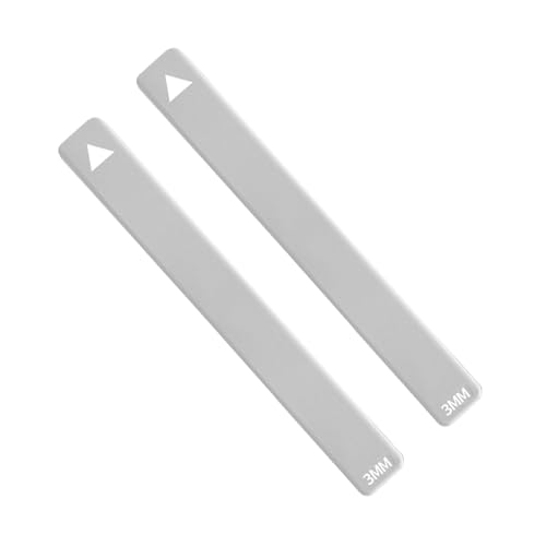 OTKARXUS Lot de 2 règles d'épaisseur d'argile 2/3/4/5/6 mm en acrylique transparent, guide de profondeur de roulement, guides d'épaisseur, baguettes de...