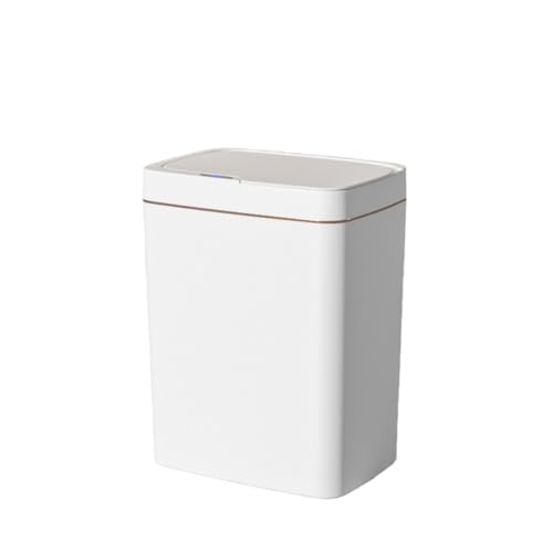 YAKINO 自動開閉蓋ゴミ箱、超薄型スマート、密閉防臭、センサー、非接触、小型静音電動ゴミ箱、省スペース、キッチン、リビングルーム、バスルーム、オフィス、家庭用 (白金,充電モデル18L)