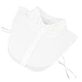 Col en dentelle pour femme : les deux côtés ont une sangle, vous pouvez facilement mettre les bras et fixer la position du col pour éviter tout mouvement pendant le port, faux col de chemise