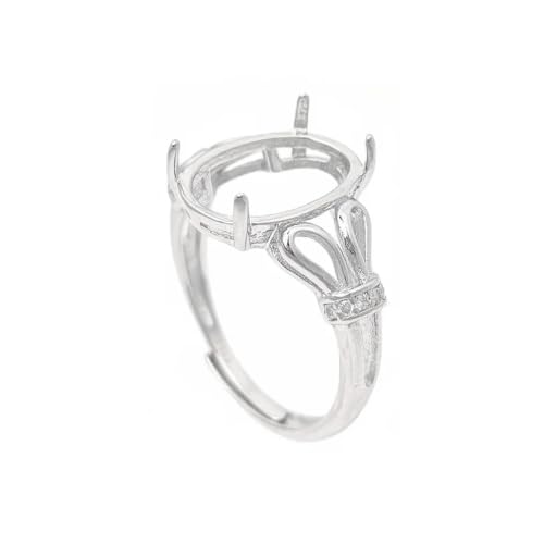 Anillo en blanco de plata 925 ovalado para crear tu propia joyería artesanal