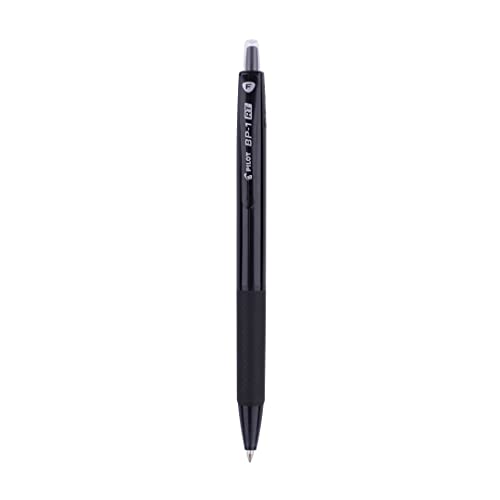 Image of Pilot - BP-1 RT 0.7mm Fine Tip Ball Pen with Soft Rubber Grip | Black Ink, Pack of 12 & BP-1 RT 0.7mm Fine Tip Ball Pen with Soft Rubber Grip | Blue Ink, Pack of 5