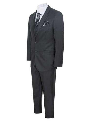 Men's Premium Charcoal Gray-Dark Grey Modern Fit Suit2