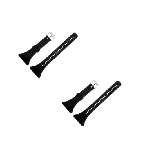 RORPOIR 2piezas De Reloj De Plástico Compatible Banda De Reemplazo De Cierre Rápido Pulsera y Color Negro