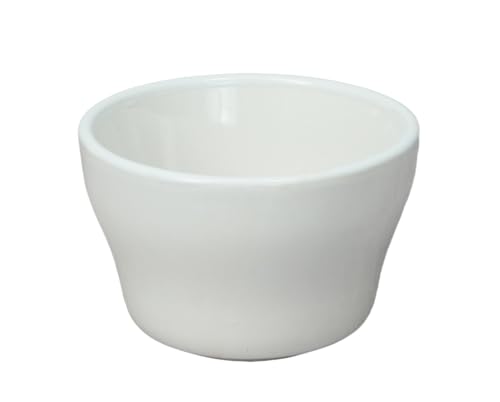 IRESTAURANT PLUS Stoneware Wide Rim Commercial Grade Dinnerware, Bright White, Bouillon Cup 6oz, Case of 36