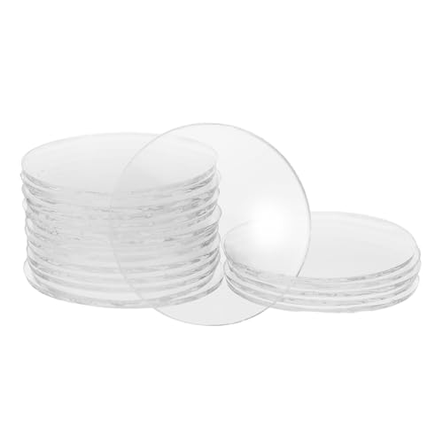 Angoily 20pcs Transparent Spotlight Glass Lens Bulb Covers For Mr16 Gu10 Floodlight Dome Shade Outdoor Landscape Lighting Replacement