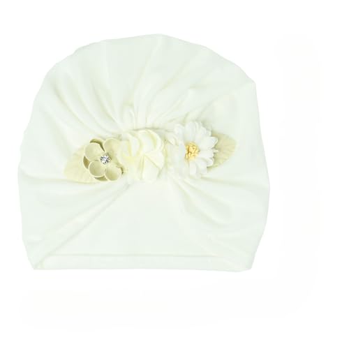 Image of THE LITTLE LOOKERS Turban Cap | Turban Knot Bow Cap | Turban Cap for New Born Kids | Cap for Baby Girl |Cap for Baby Boy | Baby Flower Turban Cap