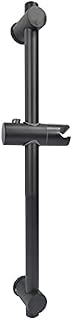 Drenky Black Shower Riser Rail 304 Stainless Steel Brushed Slider Bar with Height and Angle Adjustable Fixing Brackets 660mm Total Height for Bath & Shower Systems