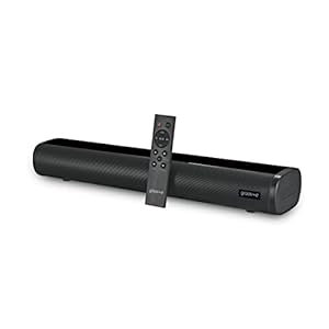 groov e Soundbar 75 – All-in-one Sound Bar with Bluetooth, Optical, USB, RCA & AUX Playback – Speaker with 75W Power & Super Bass – Button & Remote Control – Wall Mount Kit Included – Black
