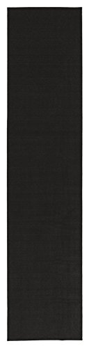 Sweet Home Stores Sh Collection Solid Rubberback Indoor Runner Rug, 2'7" X 9'10", Black #TOP1