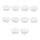 Ciieeo 10個 エアコン穴装飾カバー 空気 コンディショナー 中央エアカバー ラジエーター Acユニットカバー屋外 ために ドレンラインカバー プラスチックacカバー 白い Pp