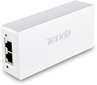 Tenda 30W Gigabit PoE Injector, PoE Adapter, Plug and Play, Ideal for Network Camera or Access Point, Up to 100 meters (328 ft.) with IEEE 802.3af/at Auto Detects the Required Power, White (PoE30G-AT)