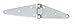 6" x 2-5/16" Steel Strap Hinge with 4 Holes per Leaf, Zinc Finish, 1 EA
