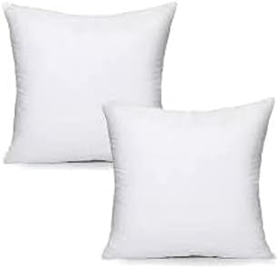Cushion Inner Pads (Pack of 2) - Bounce Back Hollow Virgin Fibre Plump Cushion - 60 x 60 cm (24" x 24")  Square Inserts Fillers Decorative Pillow Stuffer for Sofa Couch Cushions  Made in UK