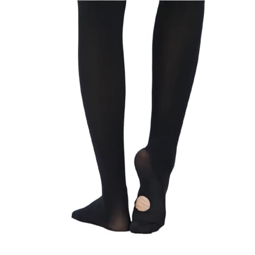 Ballettstrumpfhosen 3 Paar Ballettstrumpfhosen for Mädchen und Frauen, 60D, wandelbare Strumpfhosen, Ballettstrümpfe, Ballettleggings, Tanzstrumpfhosen, nahtlose Strumpfhosen mit Loch(Color 1,L height