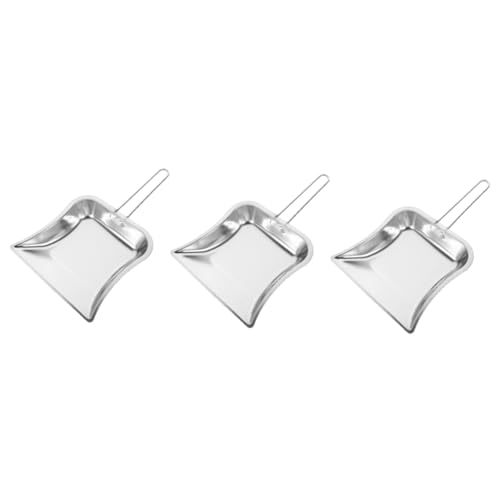 Ipetboom 3 Juegos Recogedor De Escritorio Vacío Cepillo Dispensador De Jabón para Platos De Palma Bote De Basura con Tapa Seco Polvo Limpiadores Manejar Silver Acero Inoxidable 2 Piezas * 3