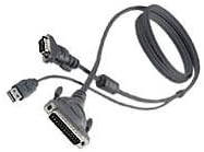 6ft KVM Matrix Cable USB Db25 2-din6m/m Hddb15f