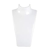 Exhibición de la Joyería del Maniquí, Collar Pendiente Titular Maniquí Cabeza Soporte de Exhibición de Joyas, Pendientes del Busto del Maniquí de Plástico del Soporte(Blanco)