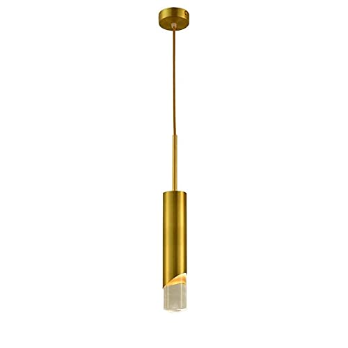 Lustre plafonnier LED avec détails en cuivre et verre soufflé créatif