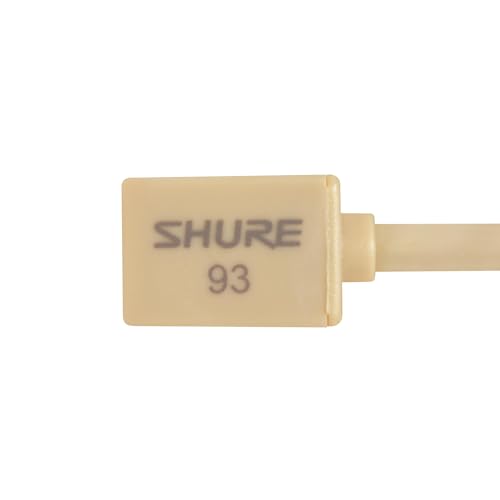 Shure WL93T Lavalier Condenser Microphone - Subminiature Size for Theater, Television, Broadcasting, Video & Film, TA4F/TQG Connector for use Wireless Bodypack Transmitters - Tan - image 1