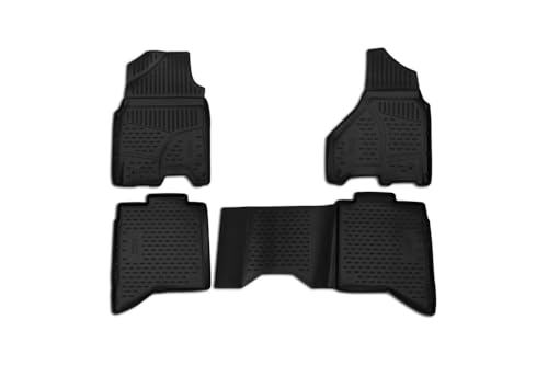 Novline - Tapetes 3D compatíveis com Dodge Ram 2017-2018 Crewcab-4 unidades