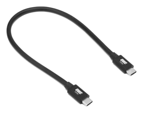 OWC Thunderbolt 5 Kabel 0,3 m – 80 Gb/s Datenübertragung, bis zu 240 W Power Delivery, USB‑C kompatibel mit Thunderbolt 5/4/3 & USB4, 8K‑fähig