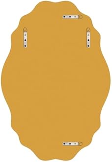 Gold Oval Wavy Mirror 22×32 inch, Irregularly Shaped, Unique Vanity Mirror, Wall Mirror for Bathroom, Living Room, Bedroom, Entryway