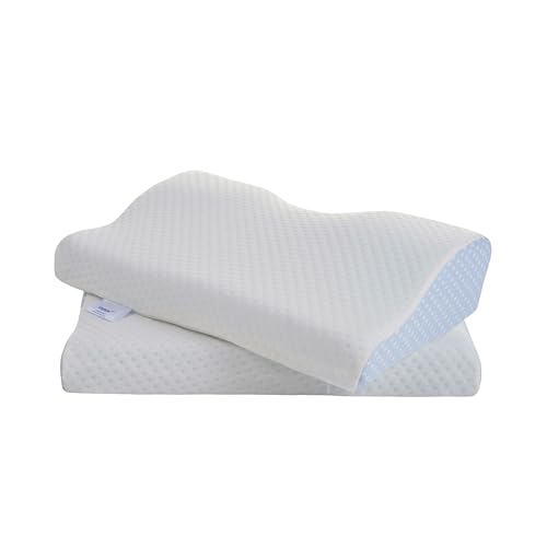 Image of Livpure Smart Breeze Cervical Ortho Pillow | Perforated Premium Memory Foam Sleeping Pillow | Orthopedic Neck Support | Breathable | Ergonomic Comfort Cushion | Size 21x14.75x3.75 | White | Pack of 1