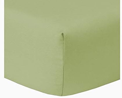 Solid 400 Thread Count Egyptian Quality Cotton 1 PC Fitted Sheet Extra Long Fit Upto 20" inches Deep Pocket (King, Sage).