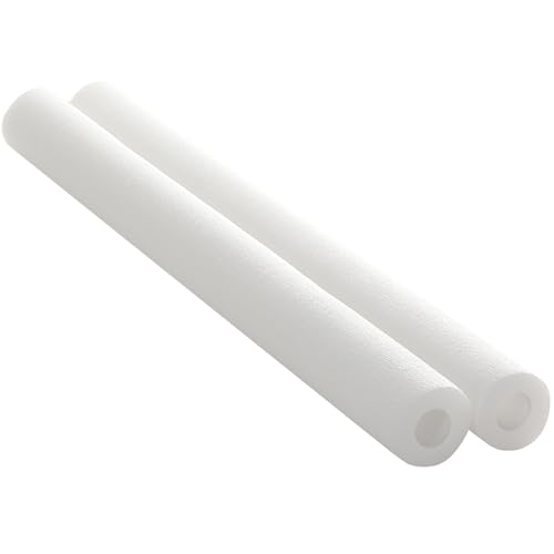 Hollowfly 2 Pack Jumbo Pool Noodles Floating Pool Noodles Foam Tube Large Hollow Floating Training Device Swimming Craft Projects Padding Bumper(50 x 4.5 Inch,White)