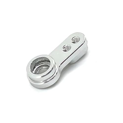RC Upgrade Accessories for FMS for FCX24 1/24 Metal Servo Arm Servo Horn RC Crawler Car Upgrade Parts Spare Accessories(Silver)