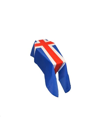 Bandera de Islandia con diseño de ataúd para mástil exterior e interior