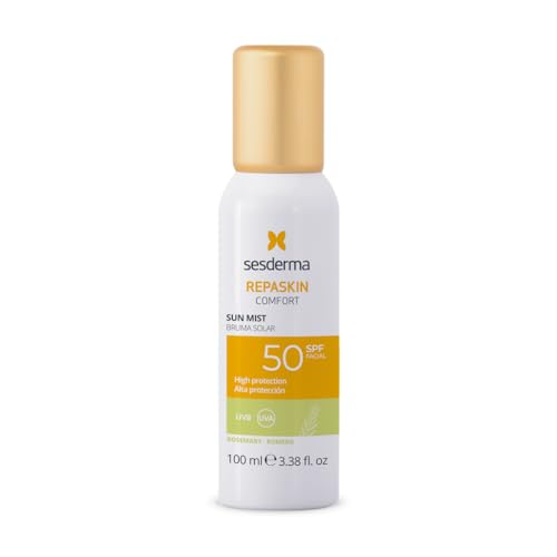 Sesderma Repaskin brume solaire SPF50 bloque les UVA et rafraîchit le visage