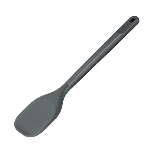 Zyliss Large Spoontula, Sustainable Wheat Straw/Silicone, Cooking Spoon Spatula Combi, Heat Resistant Silicone Head