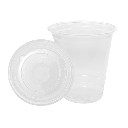 Bella Vita Bicchieri in Plastica PET Trasparenti 240 ml con Coperchi Confezione da 50 + 50 Pezzi